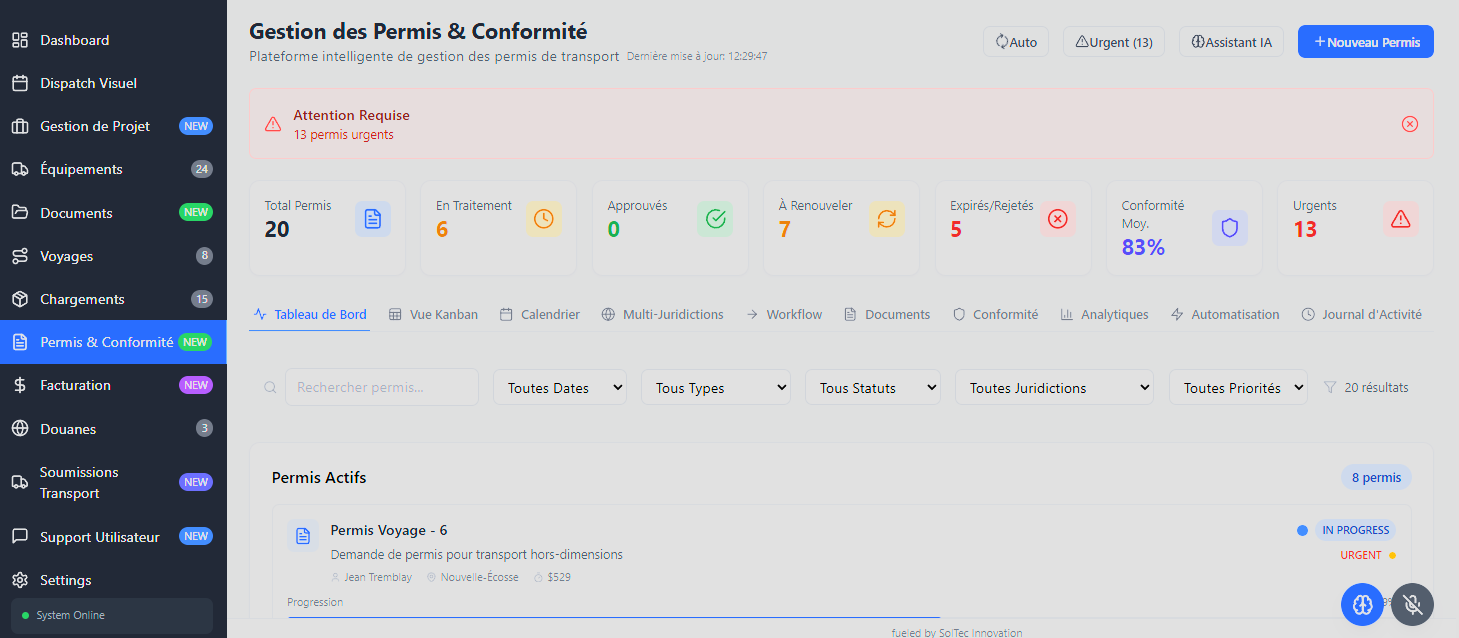 OversizeHUB Permit Management - Multi-jurisdictional automation with AI-powered classification and compliance tracking