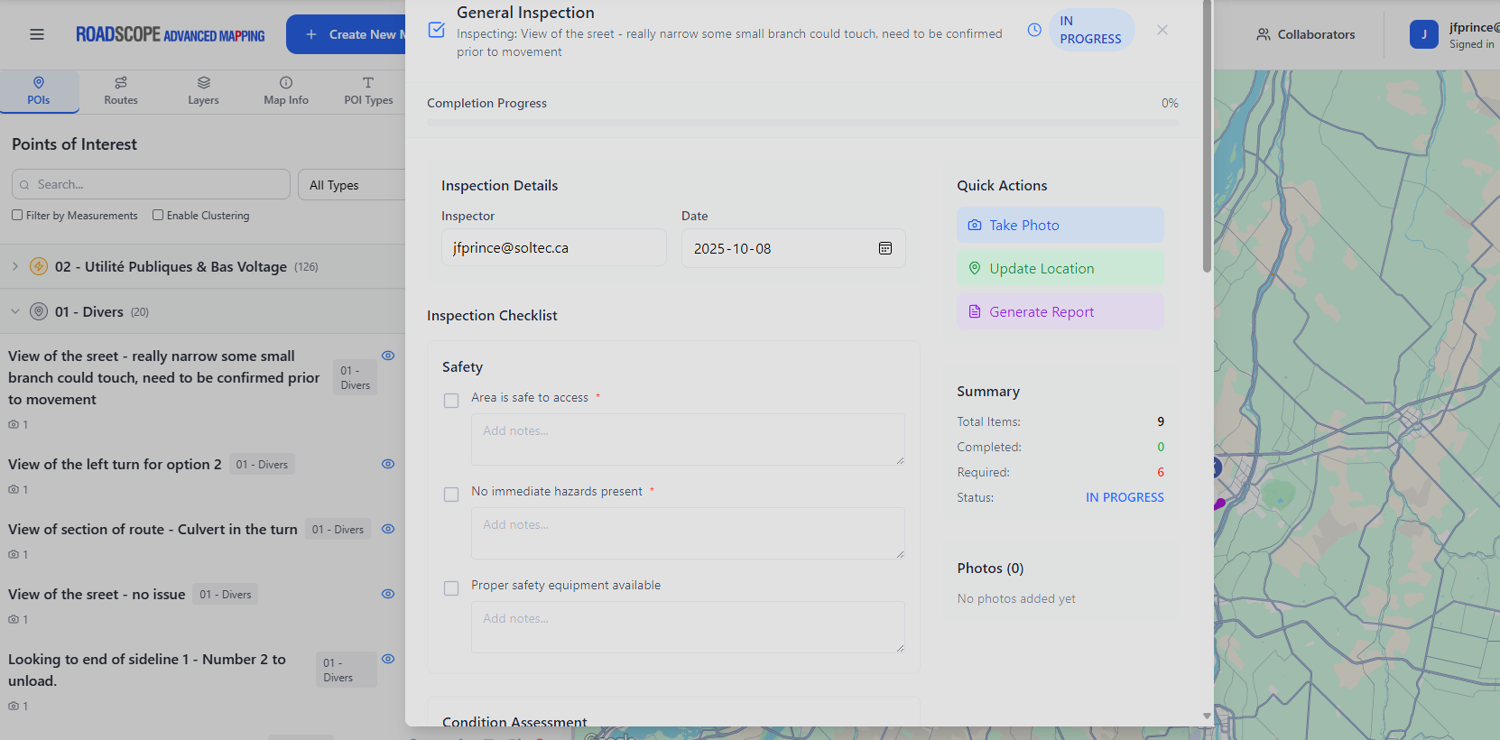 RoadScope Professional Surveying Tools - Precision measurement capabilities